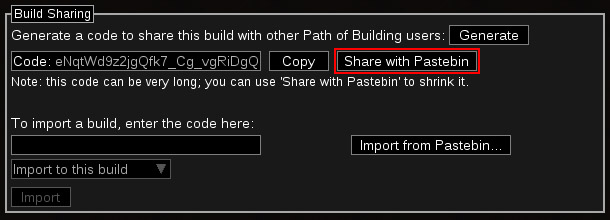 Экспорт билда из Path of Building 2